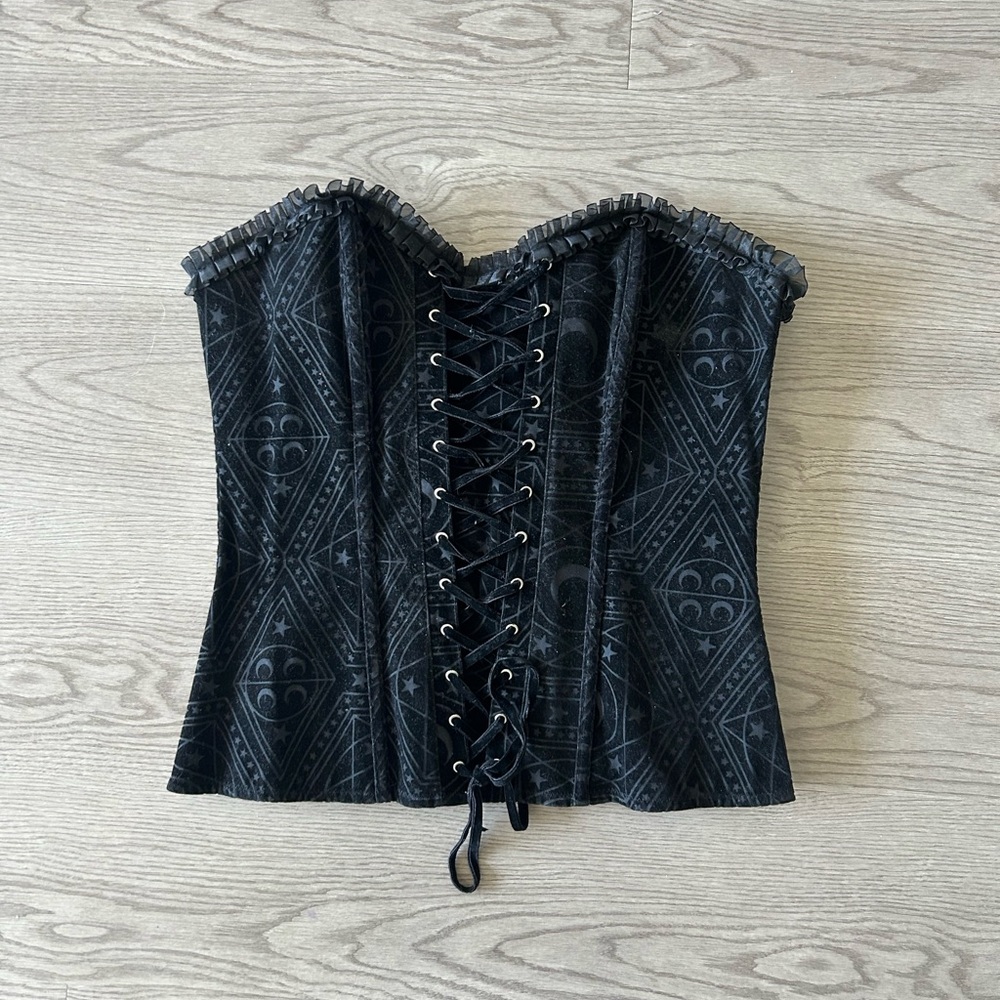 Goth Solar Corset w/ Lace Detail